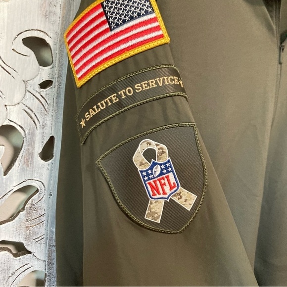 Nike NFL Salute To Service Arizona Cardinals Army Green 3/4 Zip Jacket NWOT - Picture 5 of 7